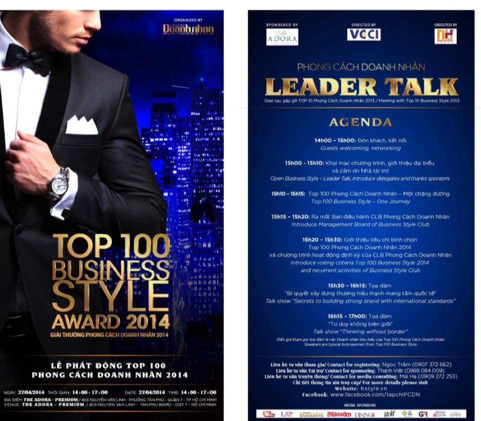 Lễ phát động top 100 phong cách doanh nhân 2014