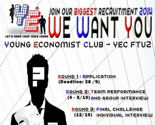 Câu lạc bộ Nhà kinh tế trẻ mở đợt tuyển thành viên lớn nhất năm